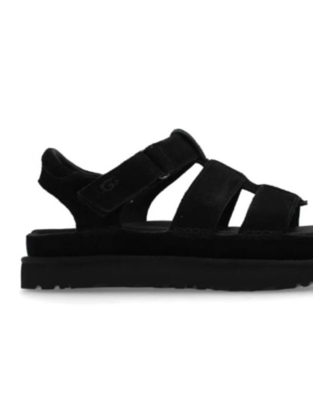 UGG Goldenstar Strap Black Suede Sandals Women's 12